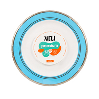Assiettes en papier jetables XIELI fabriquées en Indonésie, 10,75 pouces, forte capacité de charge, résistantes aux coupures et aux taches, pour un usage quotidien