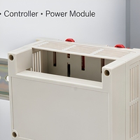 Boîtier électronique en plastique pour montage sur rail DIN, boîtier de jonction électrique pour module de commande PCB, équipement industriel
