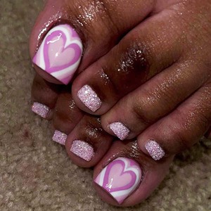 Cheap Toe Press on Nails Factory Fashion Simplicity Press on Toe Nails Purple Heart Shining Brightly Press Diseños <span class=keywords><strong>de</strong></span> <span class=keywords><strong>uñas</strong></span> para <span class=keywords><strong>pies</strong></span> - Product Image 6