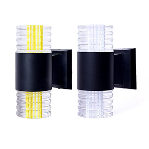 Lampe murale LED extérieure GP-R610, 14W, jaune cristal, lampe moderne à montage en surface pour couloirs, cours, hôtels - Product Image 1