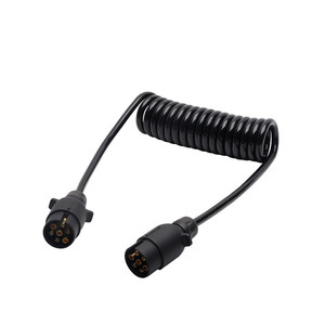 Cable conector en espiral de 7 pines estilo europeo para remolque/caravana EC1721 3m - Product Image 1