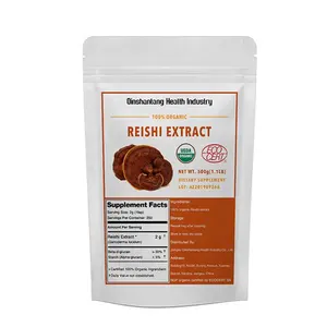 Eigenmarke 10% 20% Polysaccharid Reishi-Extraktpulver 10:1 Reishi-Extrakt Massenvorteile Reishi-Pilz-Extraktpulver