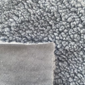 100% Polyester berbère polaire tissu pour couverture ou veste hommes faux Sherpa polaire fausse fourrure tissu - Product Image 6