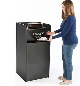 50 60 100 120 240L Outdoor Black Decorative Refuse Garbage Bin Stainless Steel Trash Can Recycle Pedal Waste Bin