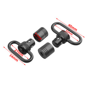 Support de fixation robuste en métal noir LUGER ZW17 pour sangle à deux points (1 po) ou (1,25 po) avec boucle en D (1 pièce) – Accessoire de chasse - Product Image 3