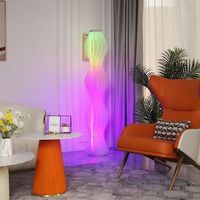 Lampe sur pied LED RVB multicolore design moderne pour entrepôt, avec télécommande, intensité réglable, haute luminosité
