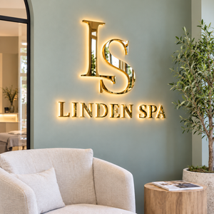 Insegna Retroilluminata Personalizzata per Salone di Bellezza, Insegna 3D in Alluminio Dorato a Specchio per Parrucchieri, Centri Estetici, Decorazione Murale per Reception - Product Image 5
