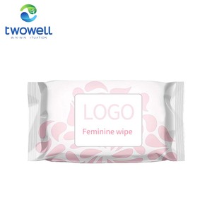 Lingettes d'hygiène féminine nettoyantes personnalisées Lingettes humides intimes emballées individuellement - Product Image 4