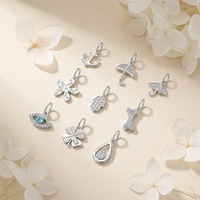 Collection de pendentifs en argent sterling 925 avec breloques en CZ pour la fabrication de bijoux, designs personnalisés de symboles de croix porte-bonheur