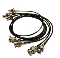 Kit dudukan port 4 lubang Panel depan 19 inci 4 kabel 24 inci kabel SDI Male-BNC Female 3G peralatan serat optik SDI