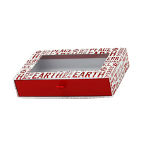 Boîte en papier personnalisée pour biscuits, chocolats et autres produits, avec fenêtre transparente, fabriquée à partir de matériaux recyclés écologiques, avec ruban de tirage.
