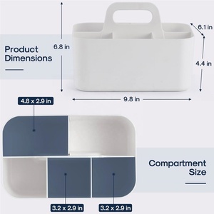 Wholesale Multipurpose Eco-Friendly Modern Glossy Rectangle Metal <b>Caddy</b> Organizer Stack Able Handle Lightweight Compact <b>Food</b> - Product Image 4