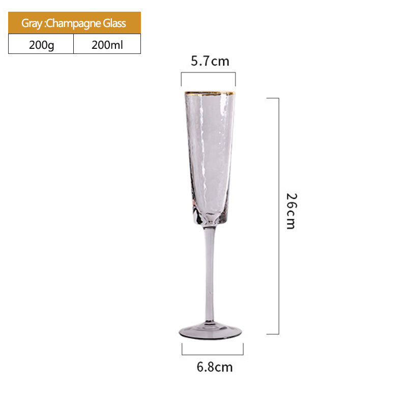 Copa de champán gris