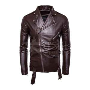 Vestes en cuir du Pakistan pour hommes Veste en cuir véritable sur mesure avec un long hiver Prix ​​bas Vestes en cuir pour hommes - Product Image 1