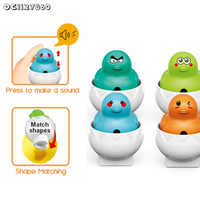 Jeu de puzzle éducatif électronique sensoriel pour bébés de 1 à 3 ans avec reconnaissance des couleurs, forme d'œuf et sons