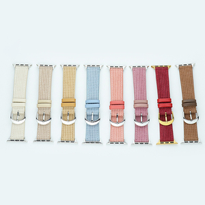 Cinturino in Vera Pelle a Nido d'Ape per <span class=keywords><strong>Orologio</strong></span> da Donna, Sgancio Rapido, Multicolore, 38-49mm per Apple Watch 3-8 Ultra - Product Image 6