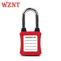 Candado de seguridad WZNT NT-A38SD de 38 mm con cubierta antipolvo, certificado CE, operado con llave, para bloqueo y etiquetado (Lockout Tagout) OEM