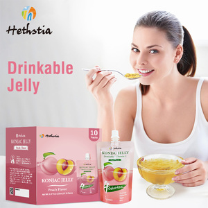 Trái cây ngon trái cây Konjac thạch hút trái cây shirataki thạch Halal giảm béo Hương vị đào Konjac uống thạch - Product Image 3