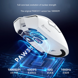 Souris <span class=keywords><strong>Gamer</strong></span> R1 18000dpi PAW3311 Connexion Tri-Mode Macro Sans Fil Rétroéclairage RGB Ergonomique 6 Boutons Souris de Jeu - Product Image 3