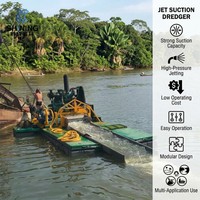 Drague à aspiration diesel JSD400, jet d'eau haute pression, démontage facile, adaptée à l'extraction de sable dans les lacs et les réservoirs
