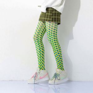 Medias de compresión con estampado geométrico tridimensional a cuadros, opacas, de poliéster/algodón, estilo ruso, para todos. - Product Image 2