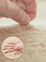 Tapis moderne en polyester moelleux en fausse fourrure de lapin Tapis d'entrée antidérapant pour chambre à coucher, salle de bain, salon ou chaise-fabriqué à la machine