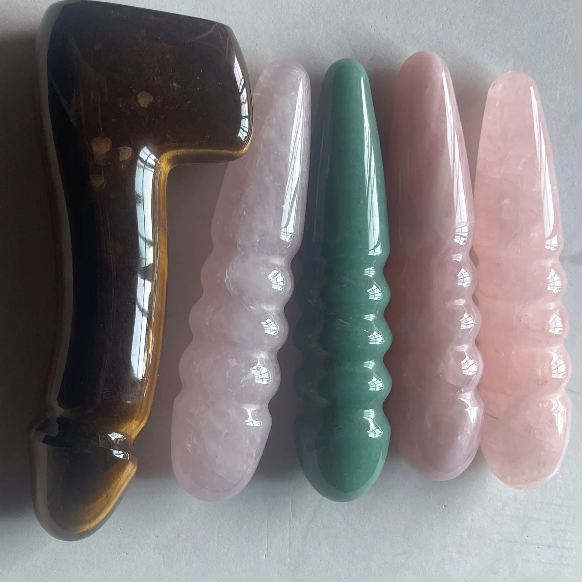 News Super realistic Natural Crystal Massage Wand Used For Yoni