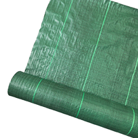 Fournisseur de tissu anti-mauvaises herbes tissé 0,9x200m 90gsm Noir Vert Rouleau de toile de paillage pour jardin en vrac