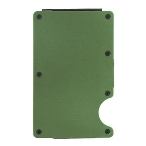 X418 New Custom Print Rfid <b>Wallets</b> Anti-theft Brush Slim Security Men <b>Money</b> <b>Clip</b> Spring Aluminum Alloy Card Holder <b>With</b> a Metal - Product Image 1