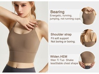 Soutien-gorge de sport double bretelle haute performance pour l'été, respirant, avec logo frontal, antichoc, idéal pour le yoga et le fitness, pour petites poitrines.