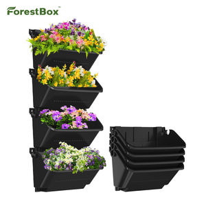 Naturix Sistema de jardín vertical <span class=keywords><strong>Macetas</strong></span> florales <span class=keywords><strong>Macetas</strong></span> para plantas al aire libre <span class=keywords><strong>Macetas</strong></span> verticales Negro - Product Image 1