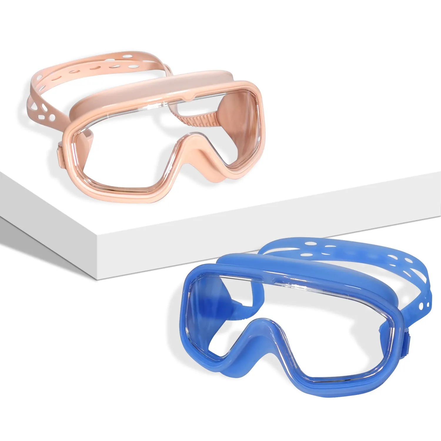 نظارات سباحة رياضية طقم نظارات غوص مقاومة للضباب مع سدادات للأذن مشابك للأنف نظارات سباحة ضد الماء من السيليكون بتخفيضات كبيرة
