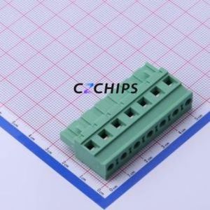 DB2EKA-7.62-7P-GN-S Plug-in Terminal Block P=7.62mm Connector Male Plug 1x7P 7.62mm Green - Product Image 1