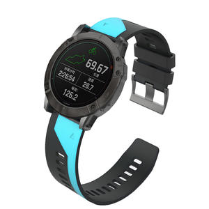 Bracelet silicone bicolore à dégagement rapide 22mm et 26mm compatible avec les montres intelligentes <span class=keywords><strong>Garmin</strong></span> <span class=keywords><strong>Fenix</strong></span> 7 7X 5X <span class=keywords><strong>6Pro</strong></span> 6X - Product Image 3