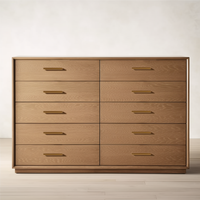 Nouvelle commode en bois massif de chêne pour chambre à coucher, meuble de chambre en bois