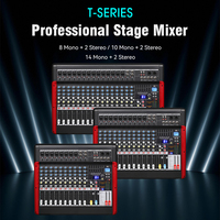 CHXYKOM T102-FX Table de mixage audio professionnelle 24 bits avec effets DSP, égaliseur 7 bandes, lecteur MP3, enregistreur USB pour voix réglable