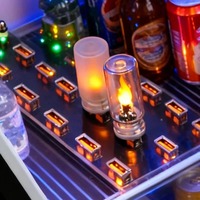 Auto-Ambientelampe Nachtlicht für Ferienhaus Auto-Dekoration Fahrzeuginnenbeleuchtung 5V USB LED-Blitzkerzen Glühbirne