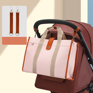 Luxury Portable Large Canvas <strong>Caddy</strong> Tote <strong>Bed</strong> Style Diaper Bag Car Travel Bag with Dividers for Busy Parents - Product Image 6
