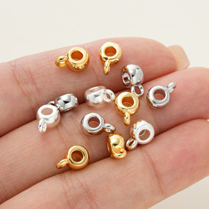 14K Gold Plated Copper Three Way Connector With <b>Ring</b> Spacer Beads Small Size DIY Jewelry Accessories For Bracelet Necklace - Product Image 4