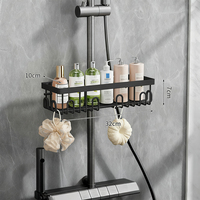 Étagère de rangement télescopique en acier inoxydable à 3 niveaux pour robinet, évier de cuisine, salle de bain et douche, à poser au-dessus des toilettes