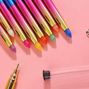 Crayon de cire rétractable double extrémité blanc et rose, outil de prélèvement de strass, stylo de prélèvement double face pour la peinture diamant et le nail art - Product Image 3