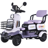 OEM Mini vélo électrique à 4 roues Corps ouvert Véhicule de voyage pratique pour les personnes âgées Mini véhicule électrique à quatre roues