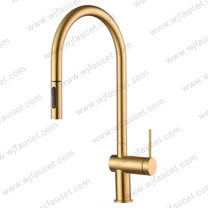 Torneira <span class=keywords><strong>Pra</strong></span> Cozinha ottone estraibile spruzzatore molla singola leva pistola rubinetto in metallo rubinetto lavello con estraibile - Product Image 4