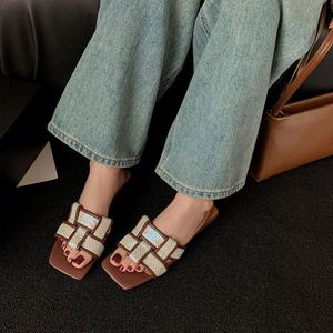 Nuovissime Ciabatte Estive da <span class=keywords><strong>Donna</strong></span> con Tacco Basso e Alto, Punta Aperta, Colori Misti, Alta Qualità in Vera Pelle, Sandali <span class=keywords><strong>Eleganti</strong></span> per Donne - Product Image 4