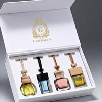Diffuseur d'arômes 5ml 8ml 10ml Bouteille de parfum vide pour voiture en verre suspendue avec couvercle en bois Peut être personnalisé avec un emballage
