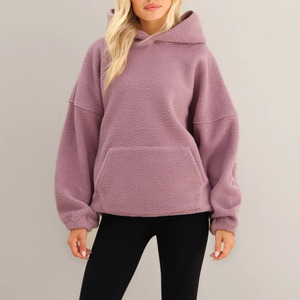 OEM Custom Logo <strong>Women</strong> Oversized Sherpa <strong>Hoodie</strong> Soft <strong>Teddy</strong> Fleece Hooded Pullover Winter Warm Casual Sweatshirt for <strong>Women</strong> - Product Image 2