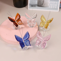 Honneur de papillon en cristal avec boule presse-papiers ornements de table cadeaux souvenirs pour la déco de mariage à la maison