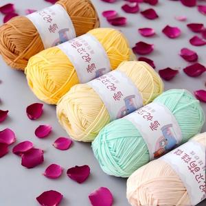 Fil à tricoter en coton mélangé à 4 brins, teint en fil, pour vêtements de poupée, sacs, vente en gros d'usine - Product Image 5