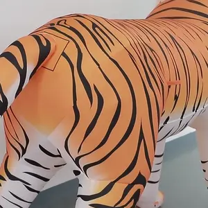 Inflatable Animal Shape Lifting LED Light Tiger Cartoon For Event City Parade