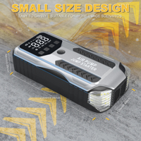 Démarreur de voiture 4000A 24000mAh 12V avec gonfleur de pneus 150PSI, booster de batterie au lithium, charge rapide pour camion et SUV